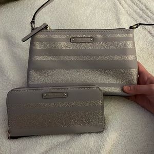 Kate spade cross body with matching wallet. Like new condition!